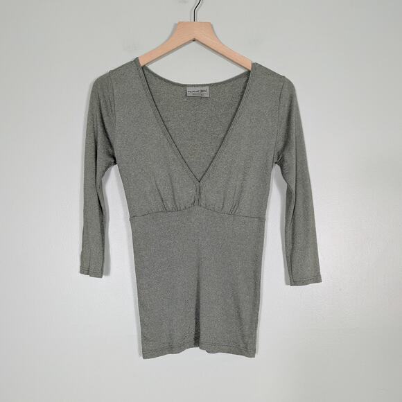 Y2K Michael Stars Babydoll Top OS M Green Twilightcore Elena Bella Sleeve - Picture 3 of 11